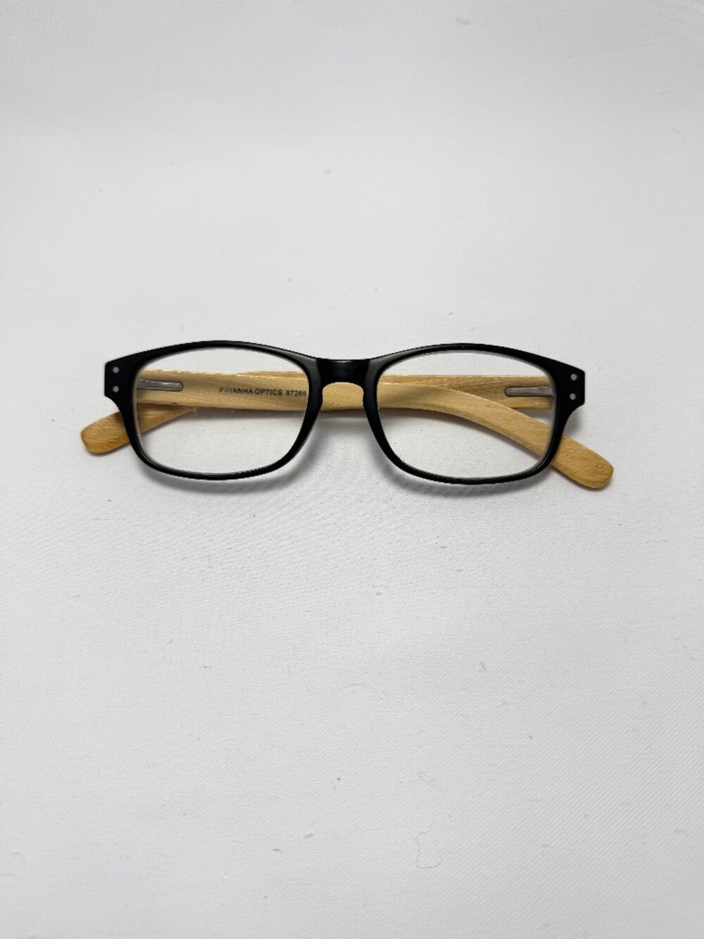 BOGO Piranha Optics Black Bamboo Eyeglasses - Frames Only